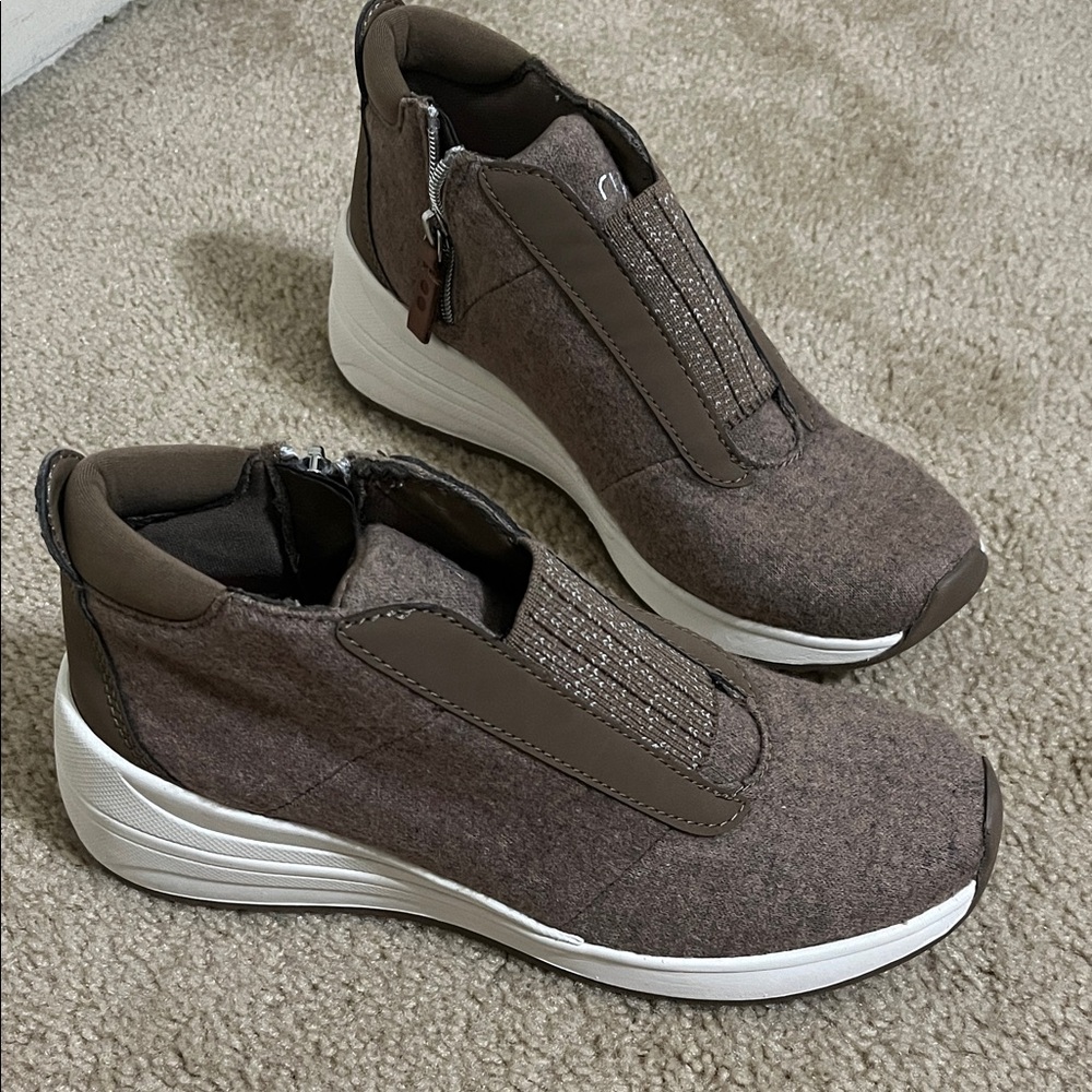 Ryka Brown and White Ankle Boots